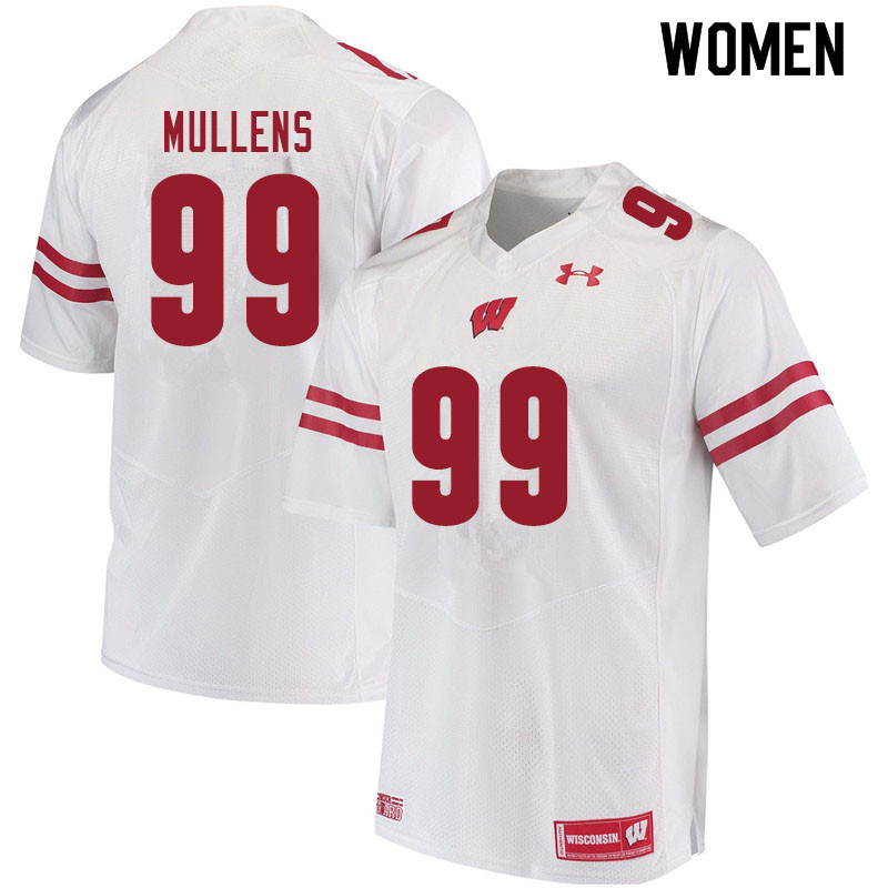 Women #99 Isaiah Mullens Wisconsin Badgers College Football Jerseys Sale-White